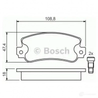 Тормозные колодки, комплект BOSCH 20 950 0986424098 336071 20950 - Изображение 6