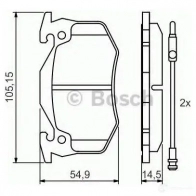 Тормозные колодки, комплект BOSCH 337915 0986466346 21096 7394D516 - Изображение 6