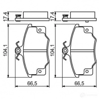 Тормозные колодки, комплект BOSCH BP720 0986468380 337951 20838 - Изображение 3