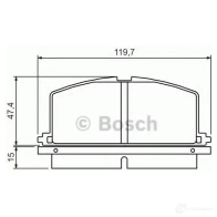 Тормозные колодки, комплект BOSCH 20870 7152D241;7153D242;7153D302;7420D539 0986468701 337964 - Изображение 6