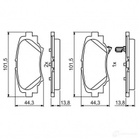 Тормозные колодки, комплект BOSCH 25878 BP1977 1193484153 0986494803 - Изображение 3