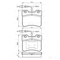 Тормозные колодки, комплект BOSCH 337784 21 179 BP581 0986461130 - Изображение 6