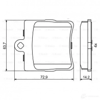 Тормозные колодки, комплект BOSCH 0986494016 BP-MB-R5 21919 342028 - Изображение 6