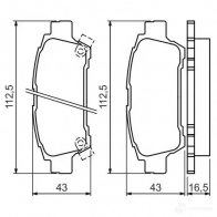Тормозные колодки, комплект BOSCH 23646 0986424762 7704D831 336437 - Изображение 6