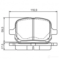 Тормозные колодки, комплект BOSCH 0986424639 23513 336329 7581D707; 7611D707 - Изображение 6