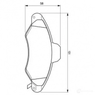 Тормозные колодки, комплект BOSCH BP361 336334 23 300 0986424644 - Изображение 7