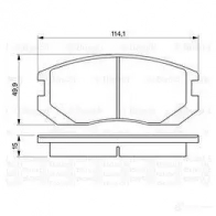 Тормозные колодки, комплект BOSCH 21650 BP549 337749 0986460980 - Изображение 6