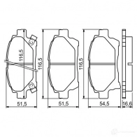 Тормозные колодки, комплект BOSCH 342320 24778 BP1223 0986494333 - Изображение 10
