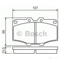 Тормозные колодки, комплект BOSCH 0986468520 337954 7069D137 20852 - Изображение 5