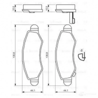 Тормозные колодки, комплект BOSCH 23605 BP299 0986494458 342439 - Изображение 3