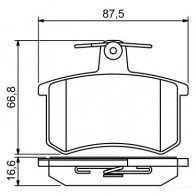 Тормозные колодки, комплект BOSCH 1193484264 BP2020 20668 0986494846 - Изображение 8