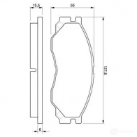 Тормозные колодки, комплект BOSCH 90R-010163/003 336294 23 290 0986424572 - Изображение 3