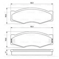 Тормозные колодки, комплект BOSCH 341990 21 119 90R-01513/022 0986490990 - Изображение 6