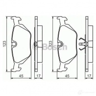 Тормозные колодки, комплект BOSCH 0986460964 20180 337734 7631D763; 7737D763 - Изображение 6