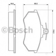 Тормозные колодки, комплект BOSCH 0986466700 20669 337927 20 669 - Изображение 6