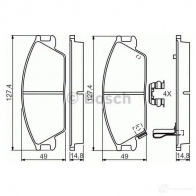 Тормозные колодки, комплект BOSCH 0986494620 90R-01 0/711 1193483694 21012 - Изображение 4