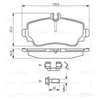 Тормозные колодки, комплект BOSCH 0986424469 23070 336226 8368-D1250 - Изображение 5