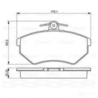 Тормозные колодки, комплект BOSCH 337714 90R01139-004 20 168 0986460943 - Изображение 5