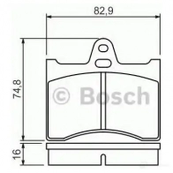 Тормозные колодки, комплект BOSCH 337863 20389 7057D125 0986463890 - Изображение 5