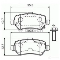Тормозные колодки, комплект BOSCH 23 417 0986424646 336336 BP363 - Изображение 6