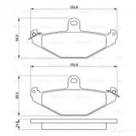 Тормозные колодки, комплект BOSCH 2041 0 0986461148 337800 BP597 - Изображение 5