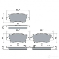 Тормозные колодки, комплект BOSCH 0986494557 BP1478 25337 342521 - Изображение 5