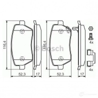 Тормозные колодки, комплект BOSCH 0986494160 BP1071 23973 342157 - Изображение 4