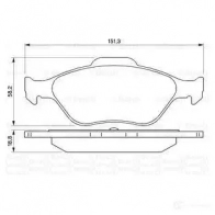 Тормозные колодки, комплект BOSCH 0986424558 336282 23 604 BP306 - Изображение 5