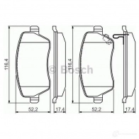 Тормозные колодки, комплект BOSCH BP1494 24870 0986494573 342536 - Изображение 6