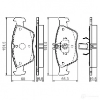 Тормозные колодки, комплект BOSCH BP-MB-F4 21795 342014 0986494002 - Изображение 6