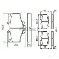 Тормозные колодки, комплект BOSCH 0986424268 7298D410;7298D436;7549D436;7671D799 21 680 336141 - Изображение 6