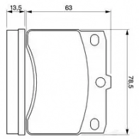 Тормозные колодки, комплект BOSCH BP042 336072 0986424099 20 780