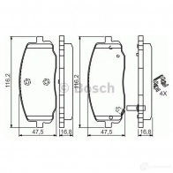 Тормозные колодки, комплект BOSCH 1193483604 8815D1601 0986494594 24275 - Изображение 6