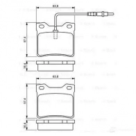 Тормозные колодки, комплект BOSCH 21 278 0986494055 342065 BP536 - Изображение 5