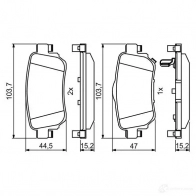 Тормозные колодки, комплект BOSCH BP1990 0986494816 25965 1193484183 - Изображение 12