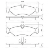 Тормозные колодки, комплект BOSCH 21 621 336220 7850D951 0986424463 - Изображение 6