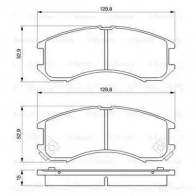 Тормозные колодки, комплект BOSCH 21 378 7288D399; 7288D514 0986493790 342011 - Изображение 4