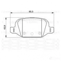 Тормозные колодки, комплект BOSCH 336432 8742D1617 23 601 0986424756 - Изображение 5