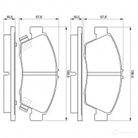 Тормозные колодки, комплект BOSCH 21 696 0986461759 337816 7497D621 - Изображение 8