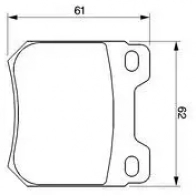 Тормозные колодки, комплект BOSCH 21 050 7582D709; 7614D709 0986424754 336431 - Изображение 3