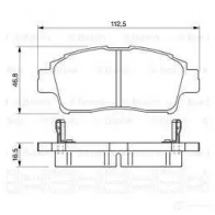 Тормозные колодки, комплект BOSCH 7704D831 0986424535 336267 23 349 - Изображение 6