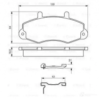 Тормозные колодки, комплект BOSCH 0986494292 342279 2 1470 BP1245 - Изображение 4