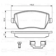 Тормозные колодки, комплект BOSCH 23 973 8691-D1491 0986494592 1193483596 - Изображение 5