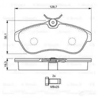 Тормозные колодки, комплект BOSCH 0986424635 336327 23 409 BP354 - Изображение 5