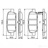 Тормозные колодки, комплект BOSCH 0986494857 1193484297 24871 BP2031 - Изображение 3