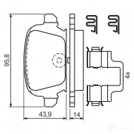 Тормозные колодки, комплект BOSCH 0986424528 336261 23284 BP282 - Изображение 8