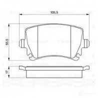 Тормозные колодки, комплект BOSCH 0986494053 342063 23914 BP937 - Изображение 5