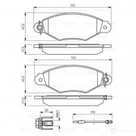 Тормозные колодки, комплект BOSCH 0986424455 21 980 21980 336213 - Изображение 5