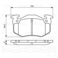 Тормозные колодки, комплект BOSCH 337739 0986460970 20635 8658D148 - Изображение 4
