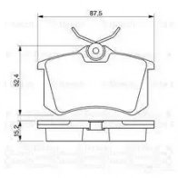 Тормозные колодки, комплект BOSCH 337922 BP-VW-R1 20961 0986466683 - Изображение 5